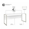 thumbnail image 2 of Hybrid 72W x 24D Computer Table Desk in White - Engineered Wood, 2 of 2