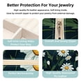 thumbnail image 3 of Daisy Travel Portable Square Jewelry Box Earring Necklace Bracelet Holder Display Case Organizer Box, Decorative Jewelry Stand Storage Box, 3 of 6