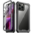 thumbnail image 1 of Poetic Guardian Series Case Compatible with iPhone 13 Pro 6.1 inch, Full-Body Hybrid Reinforced Shockproof Protective Rugged Clear Bumper Cover Case with Built-in Screen Protector, Black/Clear, 1 of 5