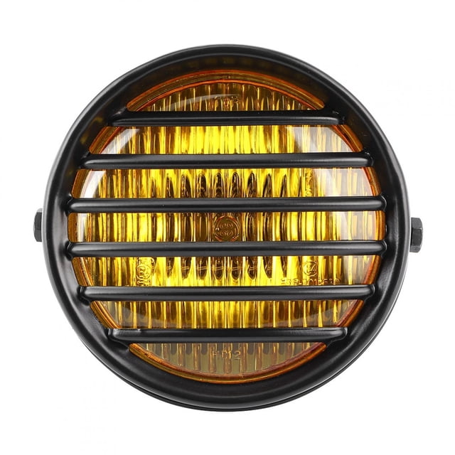 Motorcycle Accessory 6in Motorcycle Round Headlight Grill Lens Cover 35W Halogen Bulb Universal Motorbike Headlamp