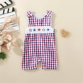 thumbnail image 2 of Gvdentm Baby Boys RompersNewborn Toddler Baby Boy Golf Outfit Sleeveless Romper Jumpsuit Plaid Bodysuit Overalls Shorts Summer Outfit 3-6 Months, 2 of 7