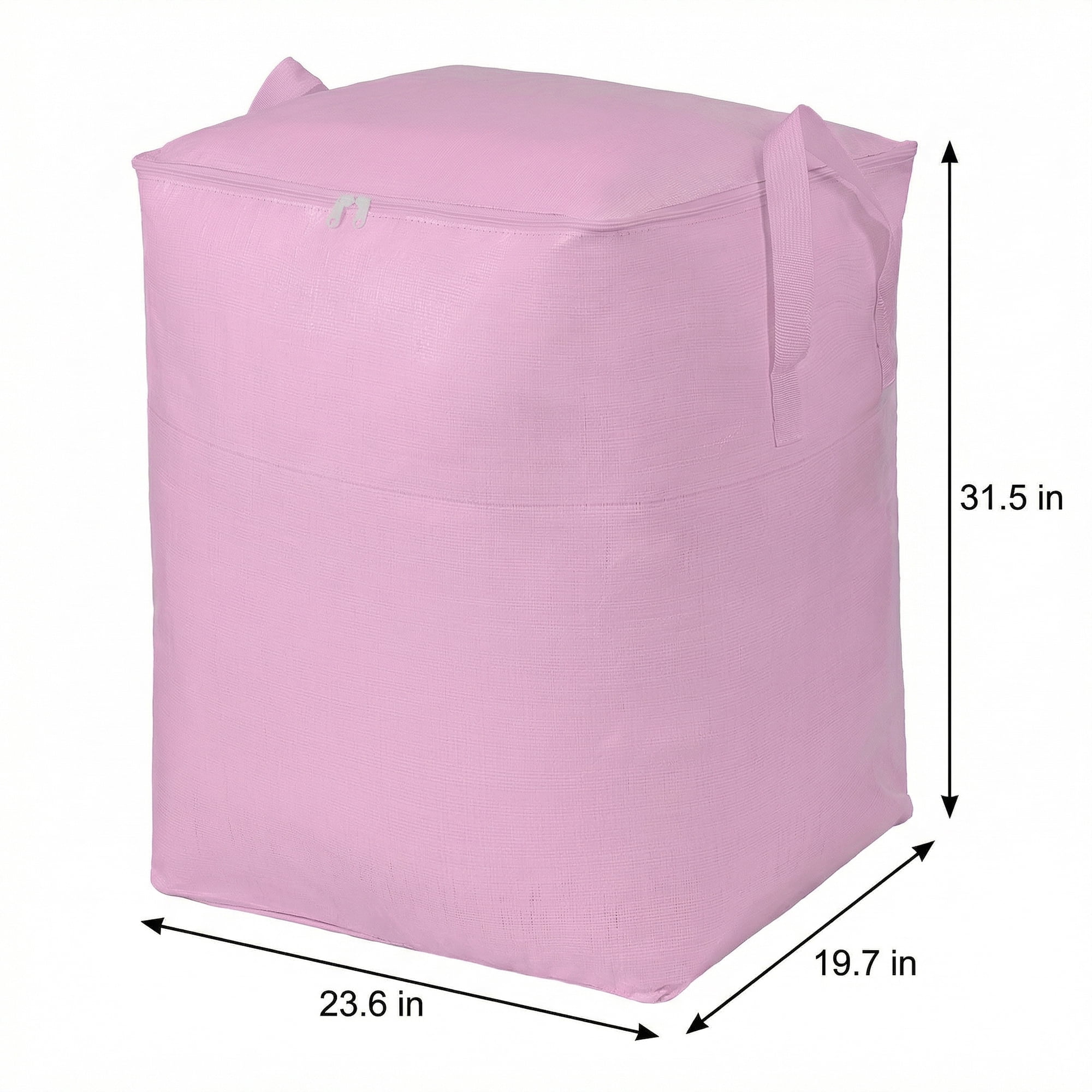 Unique Bargains Clothes Storage Bag with Handles Pink 23.6"x19.7"x31.5"
