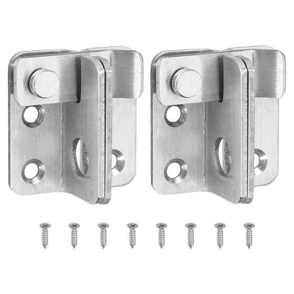 Uxcell 2Pack 45mm Stainless Steel Flip Gate Latch Door Slide Bolt Left Open, Silver