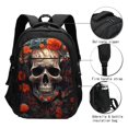 thumbnail image 3 of Daiia Vintage Butterfly Flower Skull Pattern USB Charging Backpack for Men and Women, Anti-Theft Backpack,Travel Backpack,School Backpack,College Backpack,Laptop Backpack, 3 of 7