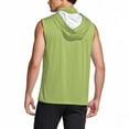 thumbnail image 5 of Xfvqtps Mens Sleeveless Tops with Face Neck Mask Hoodie Pullover Cooling Sun Protection Solid Color Breathable Lightweight Summer Shirts Green-03, 5 of 8