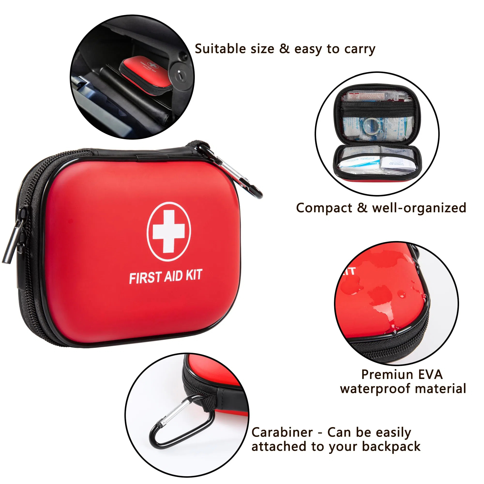 WEXLYN Mini First Aid Kit - 120 Piece Waterproof Hard Shell photo 7