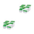 thumbnail image 1 of Yuarrent Cubierta de plástico sellada de 17 bolsas para una conservación eficaz de los alimentos y la comida es visible La cubierta de verde 2piezas, 1 of 6