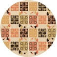 thumbnail image 1 of Ahgly Company Machine Washable Indoor Round Transitional Red Area Rugs, 5' Round, 1 of 7