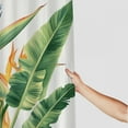 thumbnail image 3 of Orinice  Hawaiian Colors Shower Curtain, Tropical Painting of a Bird of Paradise Flower on Plain Background, Cloth Fabric Bathroom Decor Set with Hooks,  69x72, 3 of 7