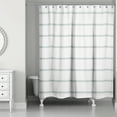 thumbnail image 2 of Creative Products Soft Blue Stripes on Wood 71x74 Shower Curtain, 2 of 2