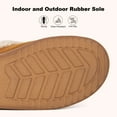 thumbnail image 5 of LongBay Women's Moccasin House Slippers, Wool-Like Memory Foam House Shoes with Plush Fleece Lining, Slip-On Moc Clogs for Indoor Outdoor, 5 of 6