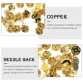 thumbnail image 4 of HINTRMENT 50 Sets of Clasp Pin Backs Pin Back Locking Copper Golden for Craft Making, 4 of 4