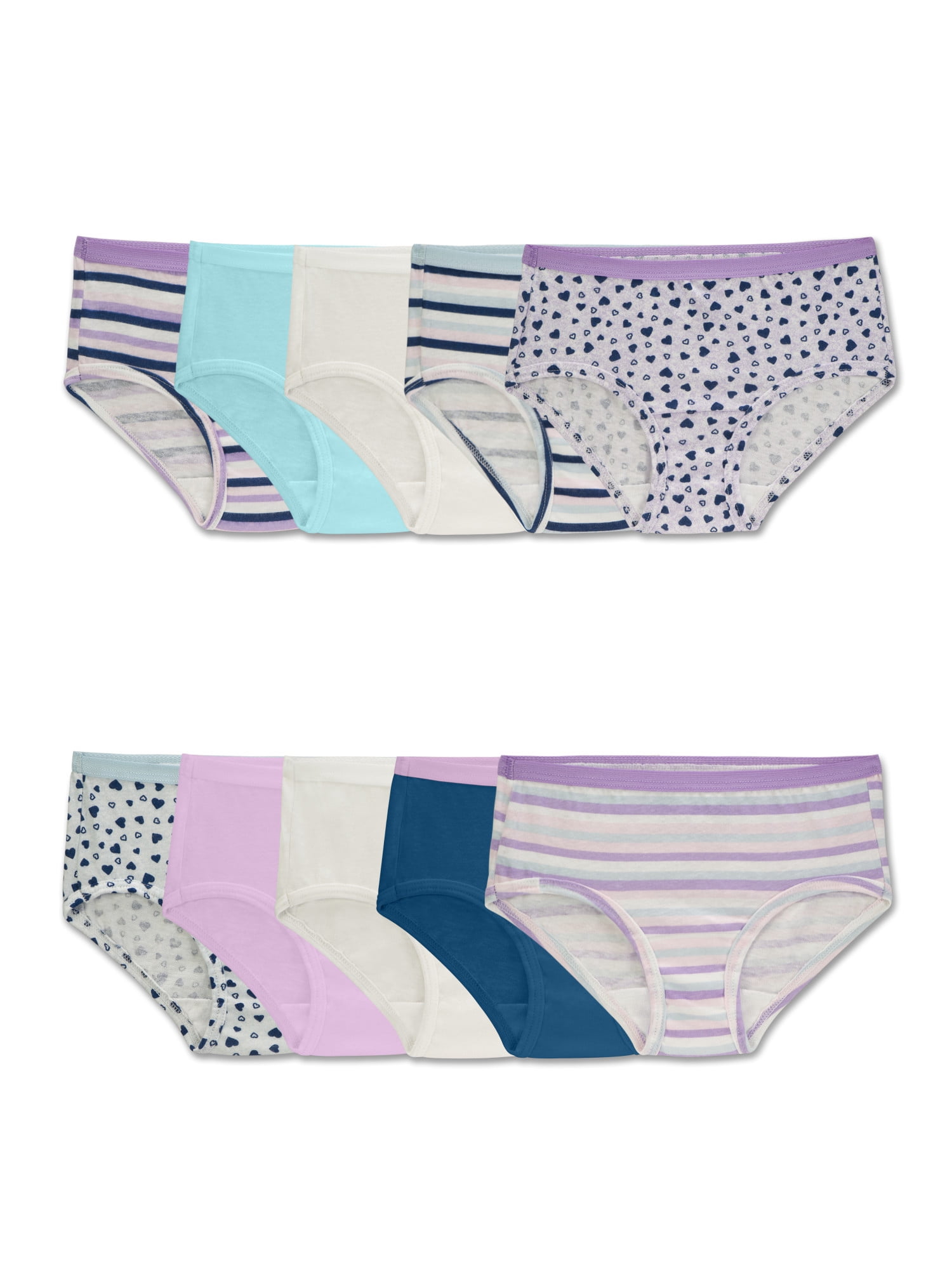 Fruit Of The Loom Big Girls Training Bra Value Packs Available In Cotton Seamless 10 Pack X Small