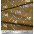 thumbnail image 3 of Soimoi Poly Georgette Fabric Small Bird,Fish & Heron Bird Printed Fabric 1 Yard 42 Inch Wide, 3 of 3