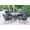 Gray, variant on Jeco 5pc Windsor Espresso Wicker Dining Set with Black Cushions