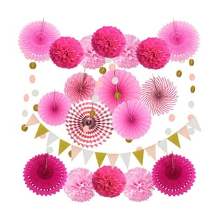 25Pcs Paper Flowers Decorations Tissue Poms Blooms for Cinco De Mayo Wall  Decorations, Wedding Backdrop, Fiesta Party, Christmas Decor - Pink mix 