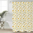 thumbnail image 2 of Small Stall Shower Curtain 36x72 Inch Narrow Half Size Yellow Spring Floral Bath Curtains Bathroom Decor Summer Botanical Elegant Waterproof Fabric Shower Curtain Set with Hooks 36 Inch, 2 of 6