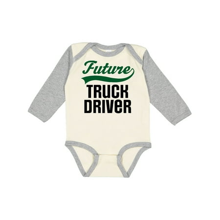

Inktastic Future Truck Driver Gift Baby Boy Long Sleeve Bodysuit