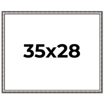 35x28 Frame Silver Real Wood Picture Frame Width 1.125 Inches | Interior Frame Depth 0.5 Inches |
