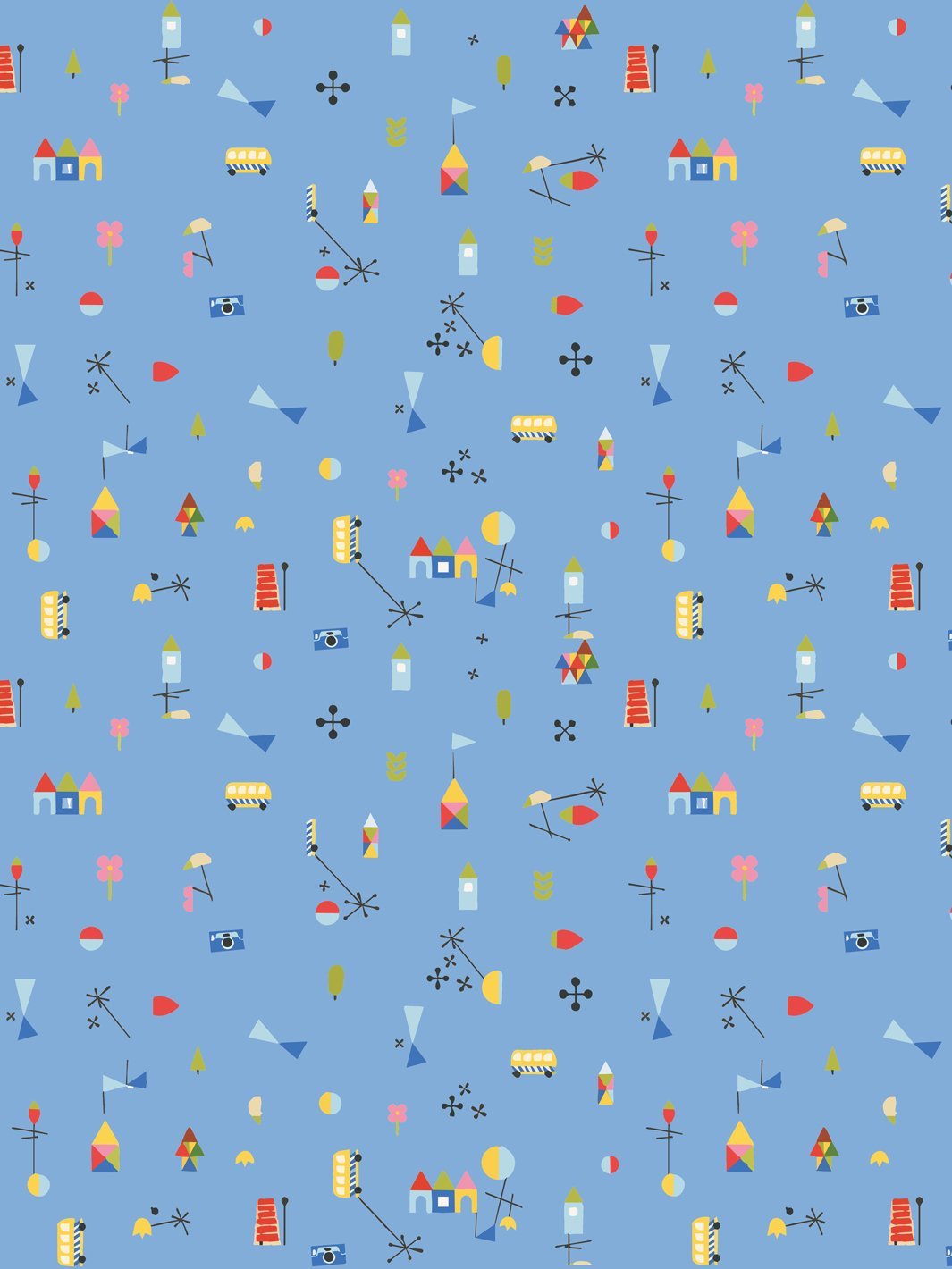 Fisher-Price Land Removable Vinyl Wallpaper by Fisher-Price - Periwinkle
