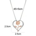 thumbnail image 5 of SPRING PARK Women Diamond Rose Flower Shape Necklace for Women Anniversary Jewelry for Wife Girlfriend, 5 of 7