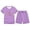 Purple, variant on Gaexia Girls 2 Piece Outfit Summer Floral Print Short Sleeve Clothes Casual Sport T-Shirt and Shorts Set Clothing Sets Tracksuit Children Kid Girls