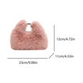 thumbnail image 4 of Bolso Hombro Esponjoso Piel Sintética para Mujer Felpa Suave Fiesta () Rosa, 4 of 9