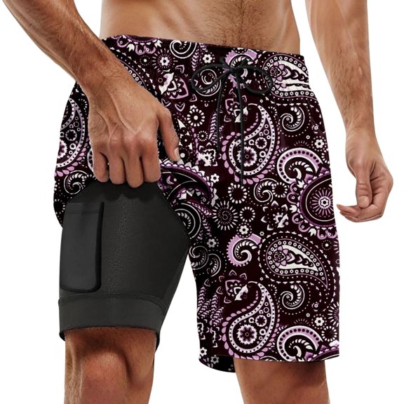 Kcolen Swim Trunks Men Elastic Waist Boardshorts for Men Stretchy Upf Swimming Trunks Swim Trunks Men Beach Summer Athletic Fit Men Swim Brief