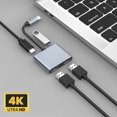 USB C Hub Thunderbolt 3 To Dual Display 4K UHD USB 3.0 A Port Type C PD