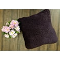 thumbnail image 2 of DaDa Bedding Hand-Made Eggplant Purple Sherpa Backside Quilted Throw Pillow - 18" x 18", 2 of 6