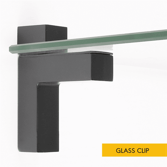 8 Pcs Adjustable Wood/Glass Shelf Bracket Wall Mount Heavy Duty Floating Brackets for 3-28mm Thick Shelves,Black