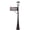Brown, variant on Strat Cast Aluminum Mailbox with Post, Solar Post Light Combination Kit for Outside, Decorative Modern Mailbox with Fluted Base, Large Mail Box for Curb or Driveway