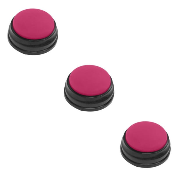 Vogacara Botón de sonido grabable Perro Juguete interactivo Grabación Botón de voz Hablando Rosa roja Type1 NO1