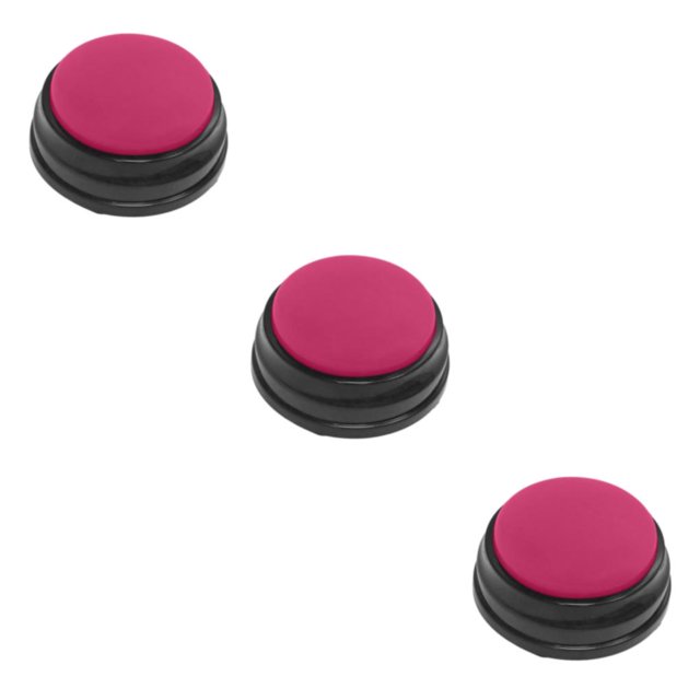 Vogacara Botón de sonido grabable Perro Juguete interactivo Grabación Botón de voz Hablando Rosa roja Type1 NO1