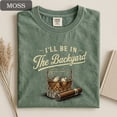 thumbnail image 3 of I'll Be In The Backyard Shirt, Vintage Graphic Tee, Funny Dad Gift, Unisex Garment Dyed Tee, 3 of 6
