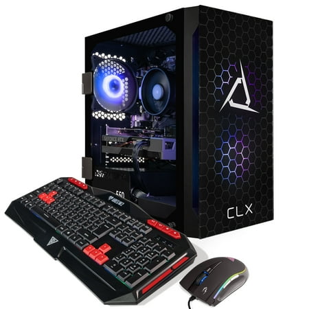 CLX - SET Gaming Desktop - AMD Ryzen 5 5500 - 16GB Memory - NVIDIA GeForce RTX 3050 - 500GB M.2 NVMe SSD - Black