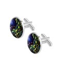 thumbnail image 2 of Starry Plants Men's Cufflinks for Formal Attire, Made of Stainless Steel, for Business Meetings, 2 of 6