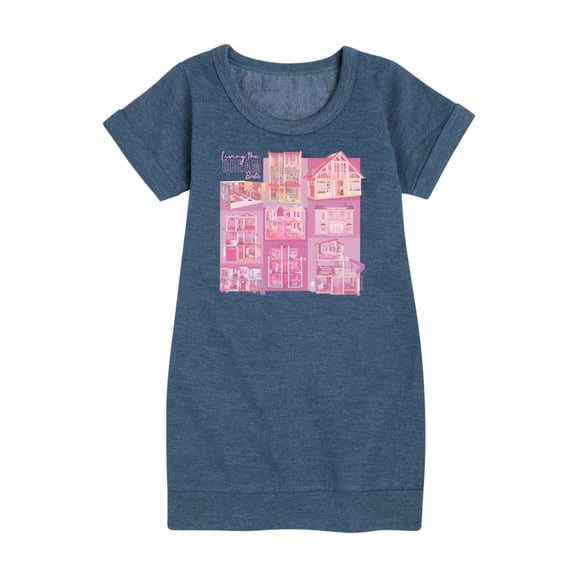 Barbie - Living the Dream Graphic Short Sleeve Fleece Dress