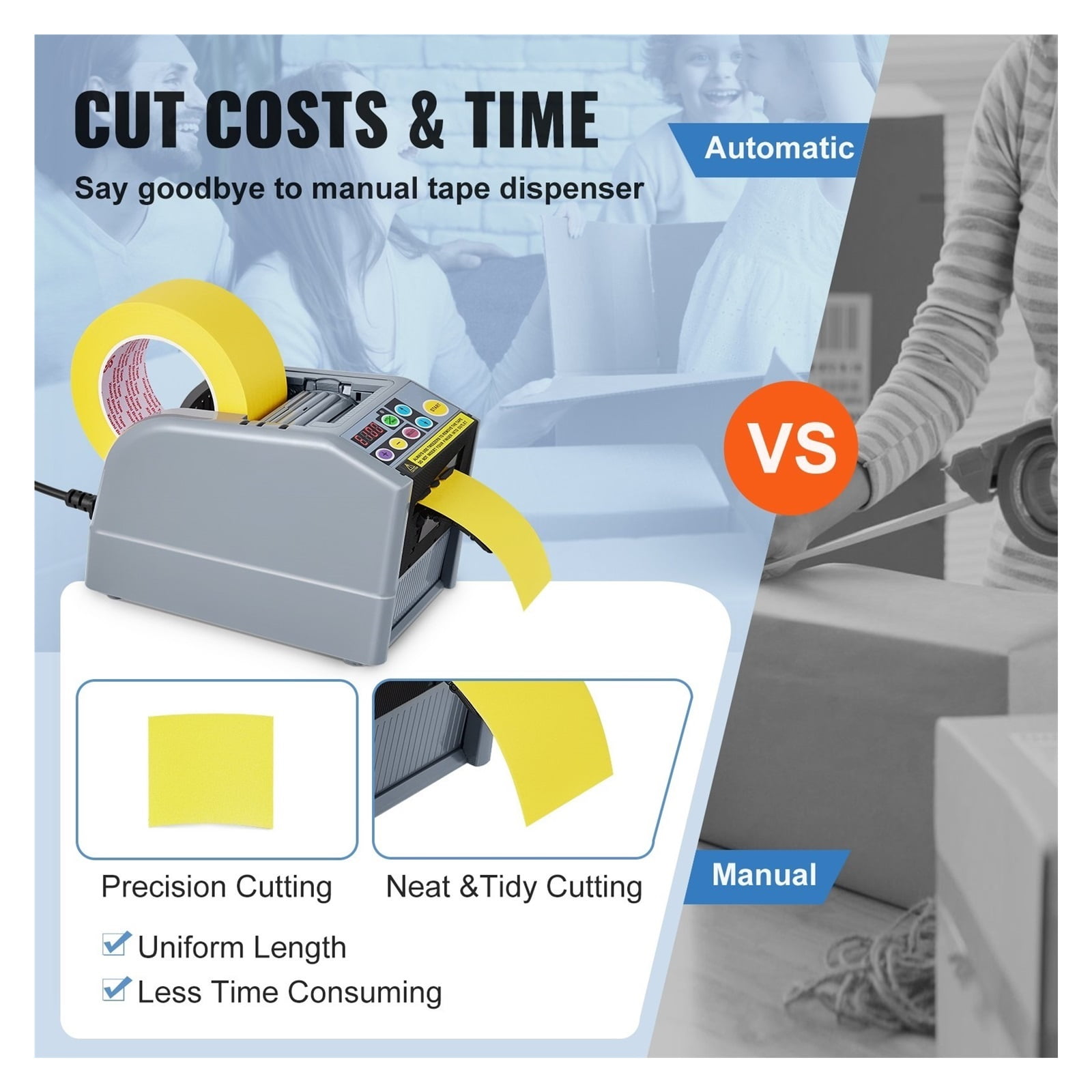 Automatic Electric Tape Dispenser, Adhesive Cutter Packaging Machine ,High Efficiency