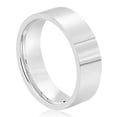 thumbnail image 2 of 14K White Gold 6mm Plain Comfort Fit Flat Style Wedding Band (Size 4 to 13.5), 11, 2 of 3