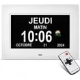 thumbnail image 2 of Memwake Multifunctional Large-Screen Digital Alarm Clock for Alzheimer's Patients with Date and Day of Week,Multiple Display Modes,7-inch White, 2 of 8