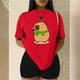thumbnail image 3 of Playera Blusa De Capybara Enviando Un Corazon Ropa Chic Capibara Color Rojo Talla Chica Marca Emil SaEs, 3 of 4
