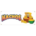 thumbnail image 1 of Nachos Bannière 18 Pouces X 48 Pouces Bannière en Vinyle Robuste 13 Oz avec Illets Simple Face, 1 of 4