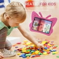 thumbnail image 3 of iPad 10th Generation Case for Kids, iPad 10th Gen 10.9 2022 Butterfly Case with Kickstand Light EVA Full Body Drop Protective Rugged Shockproof Child Proof iPad 10th Gen Kids Case,Rose, 3 of 5