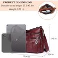 thumbnail image 4 of Sunyuer Fashion Crossbody Bag For Women Shoulder Bag Soft PU Leather Handbags Purses Multi Pocket Hobo Tote Bag, 4 of 6