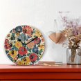 thumbnail image 2 of Yayeee 10" Wall Clock Battery Operated Quartz Round Silent Non-Ticking Home Decor, Vibrant Flowers Pattern, 2 of 6