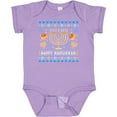 thumbnail image 3 of Inktastic Happy Hanukkah Sweater Style Design with Menorah and Dreidel Boys or Girls Baby Bodysuit, 3 of 5