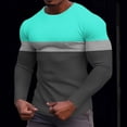 thumbnail image 2 of Mens Waffle Long Sleeve Shirt Crew Neck Thermal Underwear Casual Pullover Knit Fitness Loungewear Top, 2 of 5