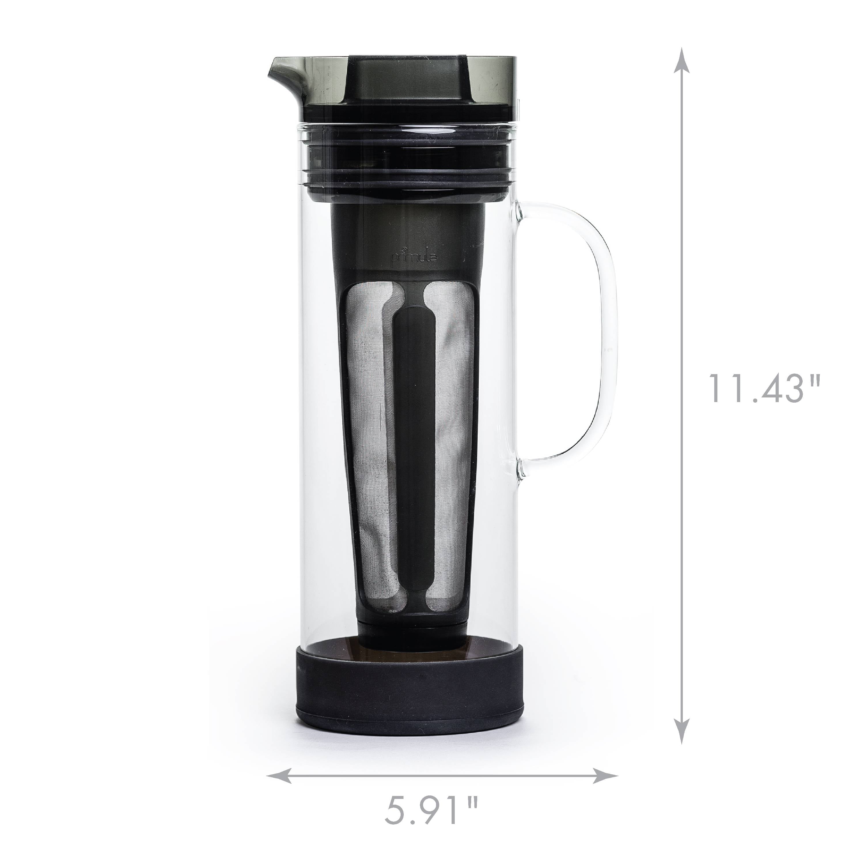 Primula 2-in-1 French Press Cold Brew One Coffee Maker, Comfort Grip  Handle, Durable Glass Carafe, Perfect Size, 6 Cup, Stainless Steel