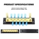 thumbnail image 5 of Integrated Bus Bar Busbar Board Dual Row 10 Position M6 Terminal Stud 150A DC 48V for Truck Car Yacht Boat, 5 of 5